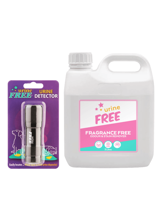Fragrance Free Urine Stain & Odour Remover Medium Refill & Urine Detector