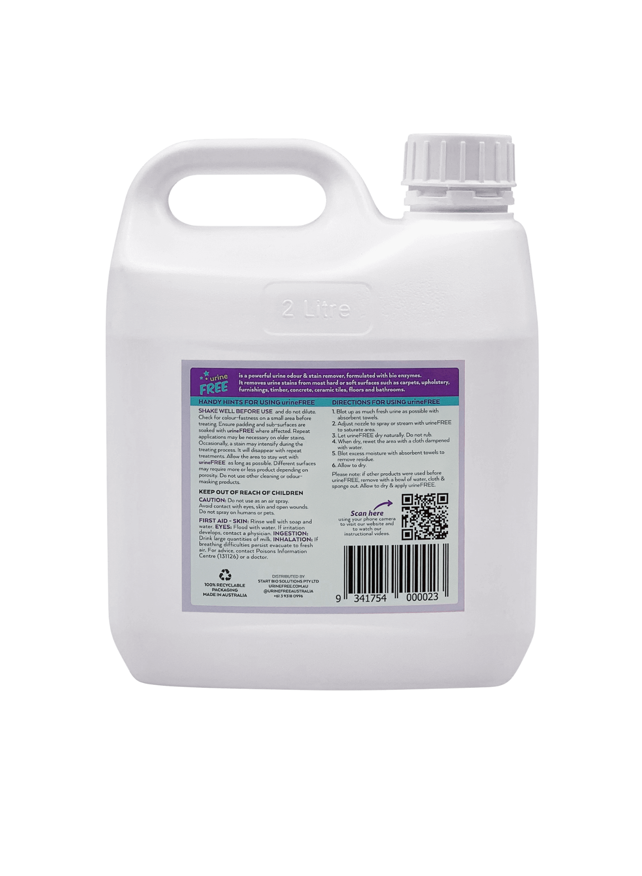 Urine Stain & Odour Remover Medium Refill Bottle & Urine Detector