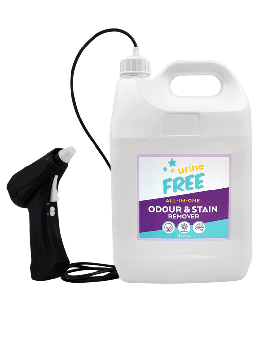 Urine Stain & Odour Remover Large Refill Bottle & Battery Sprayer