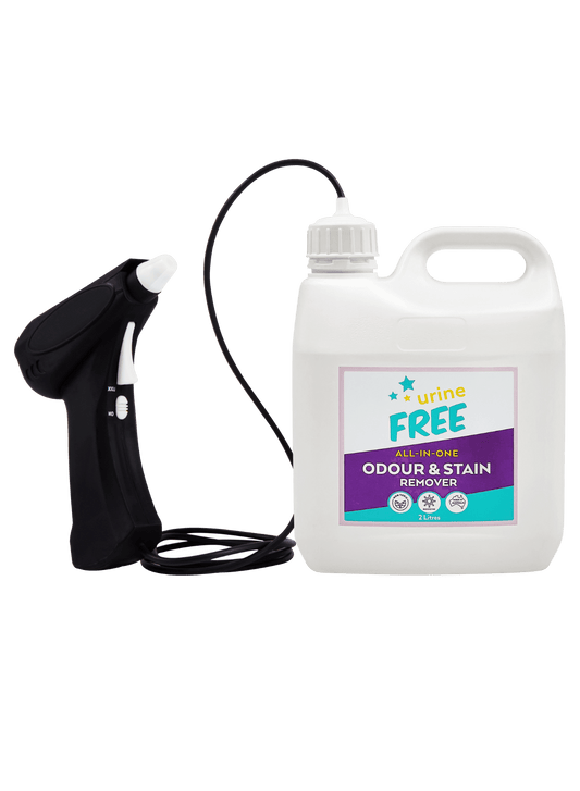 Urine Stain & Odour Remover Medium Bottle & Battery Sprayer